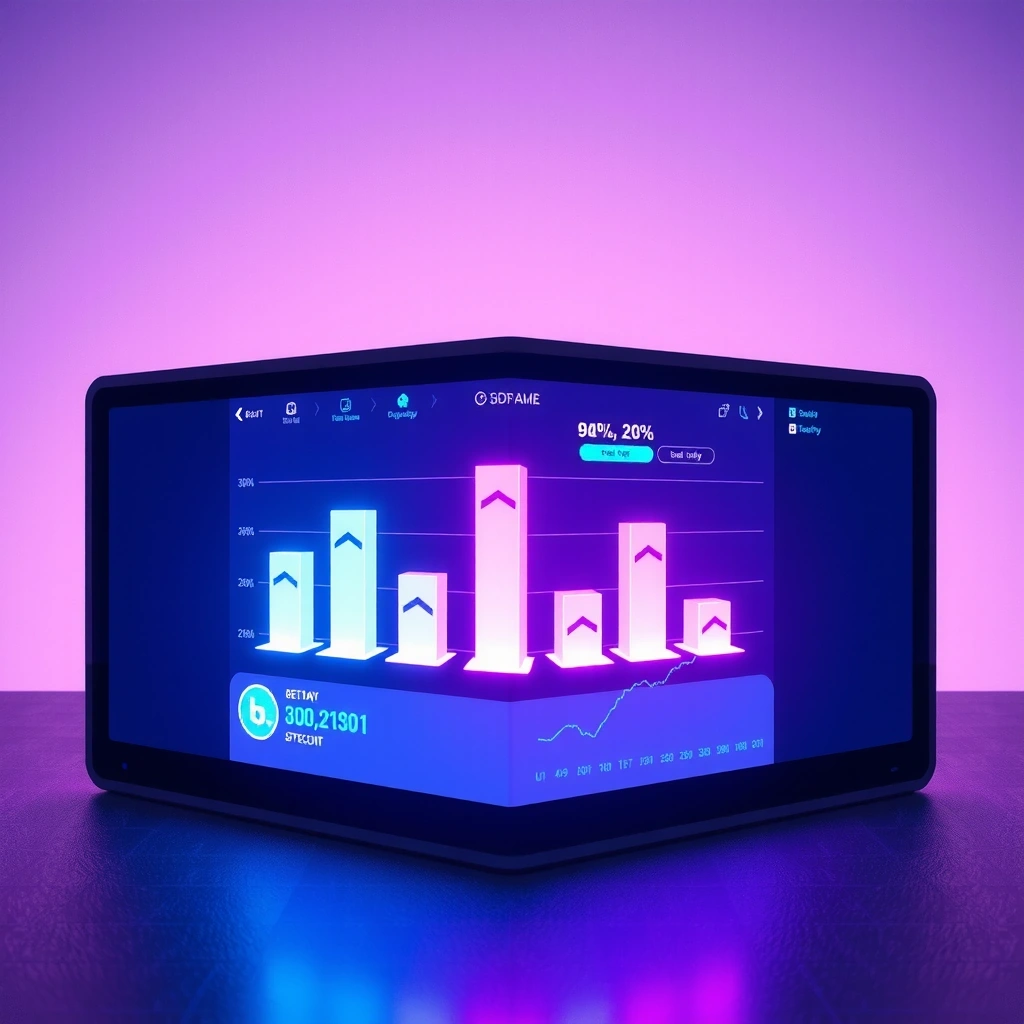 Elementos de gaming sobre gráficos financieros