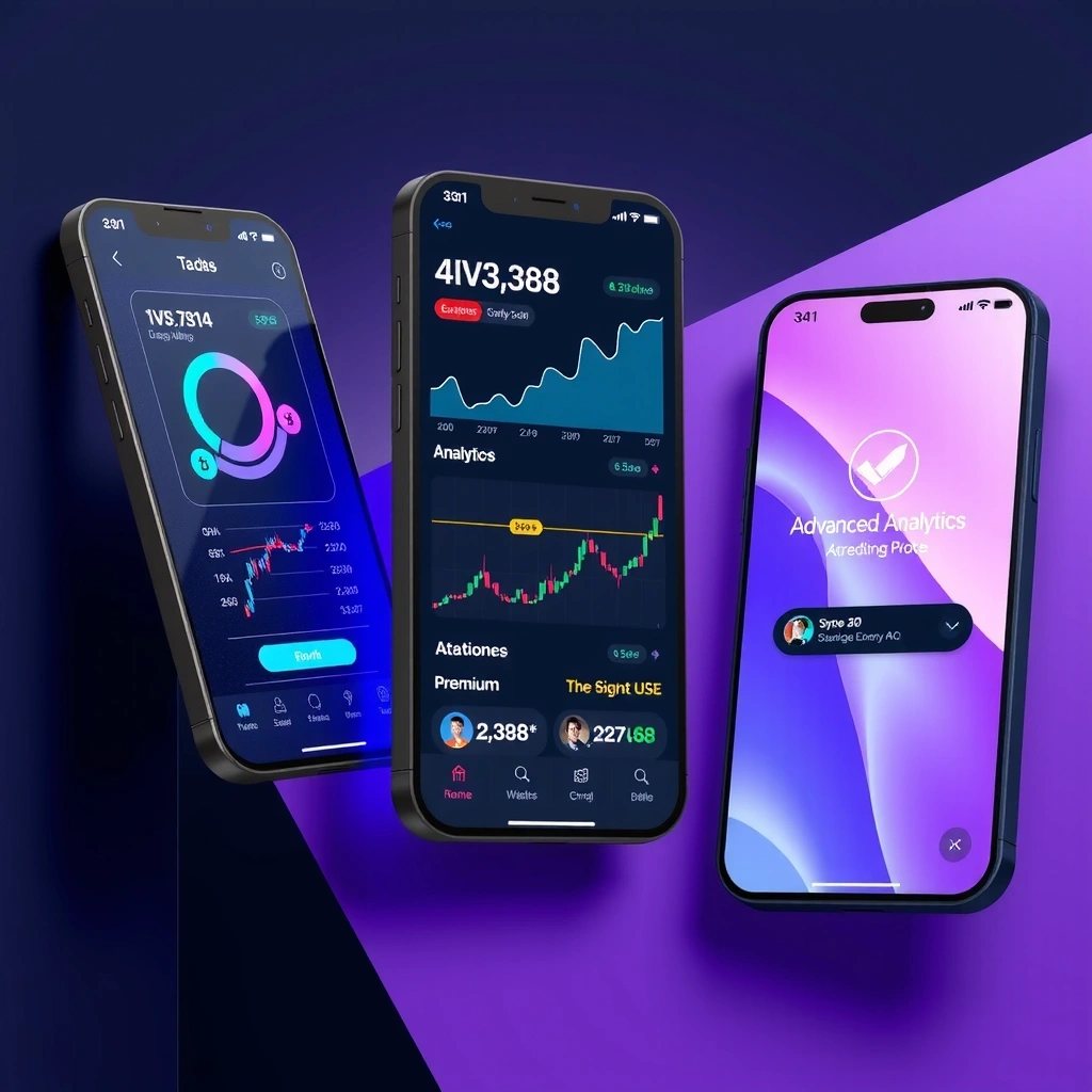 Móvil premium - pantallas de la aplicación